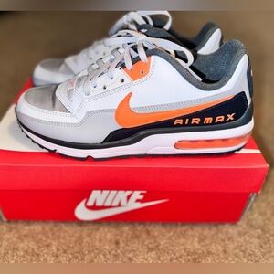 Nike Air Max LTD 3 Football Grey Total Orange Sneakers IB4468-085 Mens Size 9.5